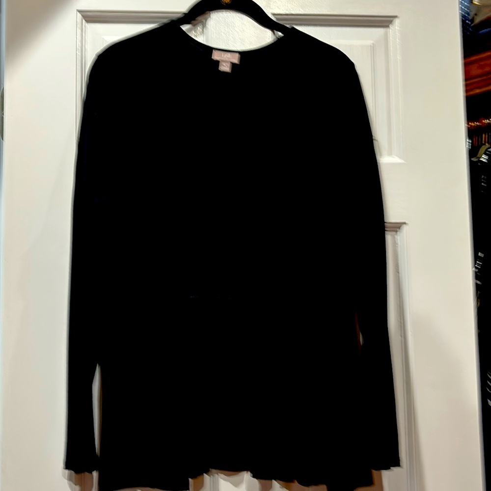 J Jill Wearever Collection stretch black cardigan/jacket.  Size medium